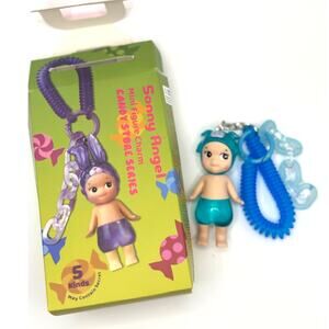 New Kewpie/Angel Mini Figure Keychain, Blue Pig Costume, Open Blind Box Style